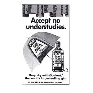 Gordons Distilled London Dry Gin Advertisement 1970s Vintage Print Ad